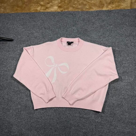 Arden B Sweater Women's Large Pink Coquette Bow Legally Blond 21x29 - Picture 1 of 8